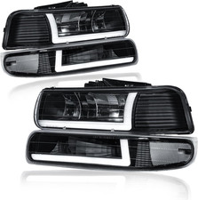 1999-2002 Silverado 1500 2500 1500HD 2500HD 3500 Tahoe Suburban LED DRL Headligh picture