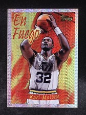1996 Topps KARL MALONE 🔥En Fuego🔥 Season's Best #4 Holofoil  - HOF  picture