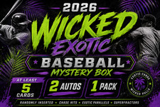 2026 WICKED Exotic Baseball Mystery Boxes AT LEAST 5 CARDS 2 AUTOS 1 PACK picture