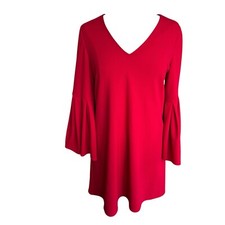 Antonio Melani Dress Emily Bell Sleeve Red Short Sz  US 6 NEW Holiday Party picture