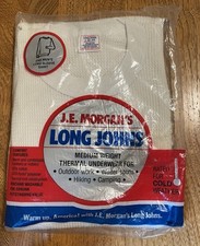 VTG J.E. Morgan Thermal  Long Sleeve Shirt Mens Size Large USA NOS DEAD SOCK 90s picture