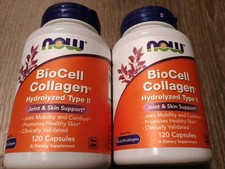 2 Pack NOW Foods BioCell Collagen Hydrolyzed Type II - 120 Capsule picture