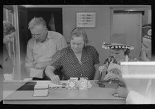 Donaldsonville Louisiana State Fair 1938 FSA ticket booth family crowd picture