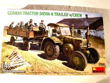 Reduced 1/35 Miniart German Tractor D8506 w/ Cargo Trailer & 11 Figures # 35314 picture