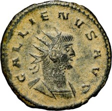 FULL SILVERING Gallienus. A.D. 253-268. BI antoninianus Conservatori Coin picture