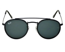 Ray-Ban Sunglasses RB3647N Round Double Bridge Black Frame Blue Grey Lens 51mm picture