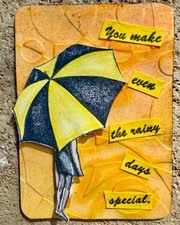 ACEO art card rainy days special picture