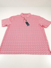 Maelreg Performance Polo Shirt AOP Mens XL Red Lobster Golf Stretch Lightweight picture