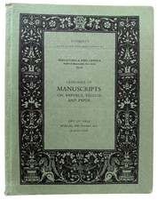 Sotheby Bibliotheca Phillippica Part X 1975 Manuscripts on Papyrus Vellum Paper picture