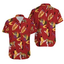 Tony Montana’s red Hawaiian shirt, tropical prints and fierce tigers, Scarface picture