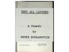 THEY ALL LAUGHED (1979) Peter Bogdanovich 1st Draft + Fact Sheet COA picture