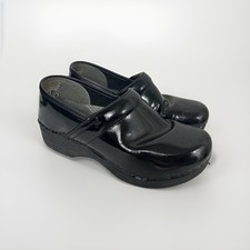 Dansko XP 2.0 Womens Size 39 EU 8.5-9 Non Slip Clogs Black Glossy Scuffs picture