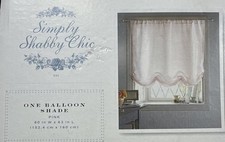 VINTAGE Simply Shabby Chic Faux Silk Shade Balloon Curtain Panel 60