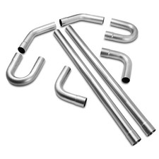 2.5 Exhaust Tubing Kit Mild Steel Mandrel Bend 8pc Universal picture