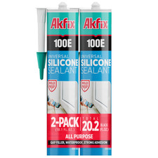 Akfix Black 100% Silicone Caulk Waterproof Window Door Construction Sealant 2Pk picture