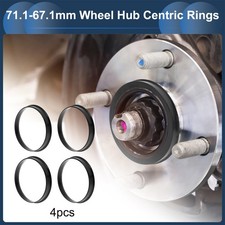71.1mm to 67.1mm Car Wheel Hub Centric Rings Black Polycarbonate 4 Pcs picture