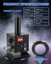 LED CO2 Cannon Machine 250W Party DMX Control CO2 Jet RGB Co2 Cryo 5m Hose (IND) picture