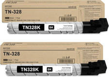 2-Pack Black Toner Cartridges TN328 TN-328 BN Konica Minolta Bizhub picture