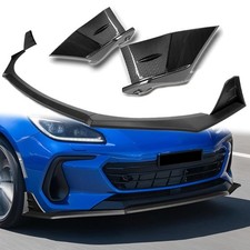 , 5PCS Front Bumper Lip Spoiler Splitter Lip + Carbon Painted Rear Bumper picture