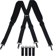 KUNN Tactical Duty Belt Suspenders with Metal Hook,Men Padded Police Harness for picture