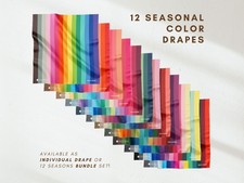 12 Seasonal Color Analysis Drape Set picture