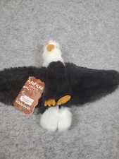 Vintage Folkmanis Furry Folk BALD EAGLE Plush Hand Puppet Made USA Small Stains picture