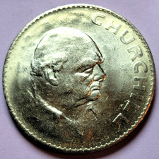 1965 - Winston Churchill - Crown - United Kingdom - Uncirculated Gem Coin UK picture