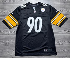 Pittsburgh TJ Watt #90 Black Home Game Football Jersey Men Size  Large New picture