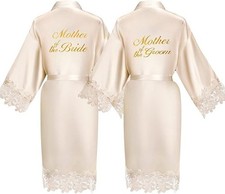 2 PCS Women Bridal Robe for Mother of The Bride Groom Satin Robes for Wedding... picture
