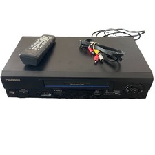 Panasonic VCR Plus PV-V4611 Blue Line 4 Head Hi-Fi Stereo Omnivision With Remote picture