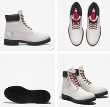 NIB Men's Timberland PREMIUM 6-INCH Waterproof Boots Shoes A5S4G 143 White Red picture