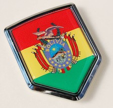 Bolivia Flag Bolivian Car Chrome Emblem Decal Sticker  picture