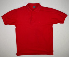 Vintage 70s  Mens Le TIGRE Shirt Red Red Heart Crest Logo Size L Made USA picture