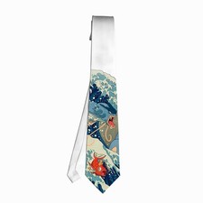 Magikarp Gyarados Pokemon Wave Necktie Neck Tie Anime Manga Cosplay Gift Game picture