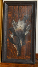ca. 1880 Antique French Oil Painting  Game Birds Hunting Still Life on Board  picture