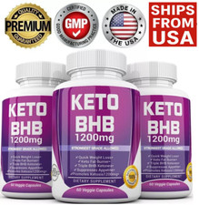 3 X KETO BHB 1200mg PURE Ketone FAT BURNER Weight Loss Diet Pills Ketosis picture