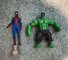 Spider-Man & Hulk Mixed Lot Action Figures 2-Pack Plastic Marvel No Packaging picture
