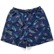 2022 Patagonia Mens 7” Printed Baggies Shorts, Clean Currents (L) picture