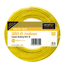 Cerrowire 250 ft. 12/2 Yellow Solid CerroMax SLiPWire Copper NM-B Wire picture