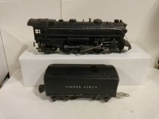 PREWAR VINTAGE LIONEL #224E O GAUGE 2-6-2 STEAM LOCO + 2689WX TENDER SERVICED picture