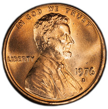 1976-D Mint State Lincoln Memorial Cent 1C picture