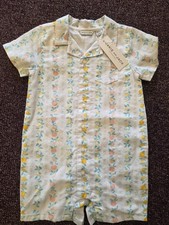 NWT Janie And Jack Romper Lemon Orange Italian Almalfi Coast Feel picture