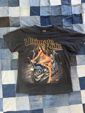 Vintage 3D Emblem Shirt American Biker Motorcycle Design picture