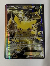 Pokemon Pikachu EX - XY124 - Black Star Promo XY Full Art Holo Card Very Good+ picture