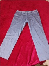 Isaia Mens Modern Pants 38X30 Blue picture