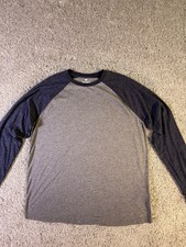 NWOT Fanatics Men’s Baseball T Shirt Long Sleeve Gray and Blue Size XL picture