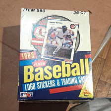 Fleer 1988 MLB Baseball Logo Stickers & Trading Cards Box 36 Cards Limited Ed picture