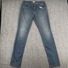 Hudson Blake Slim Straight Zip Fly Mens Denim Jeans Dark Mudd Wash Size 32 picture