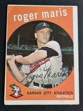 1959 Topps - Roger Maris #202 White Back Kansas City Athletics  picture