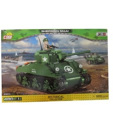 COBI Historical Collection WWII Sherman Firefly Building Set # 2464A NEW DMG PKG picture